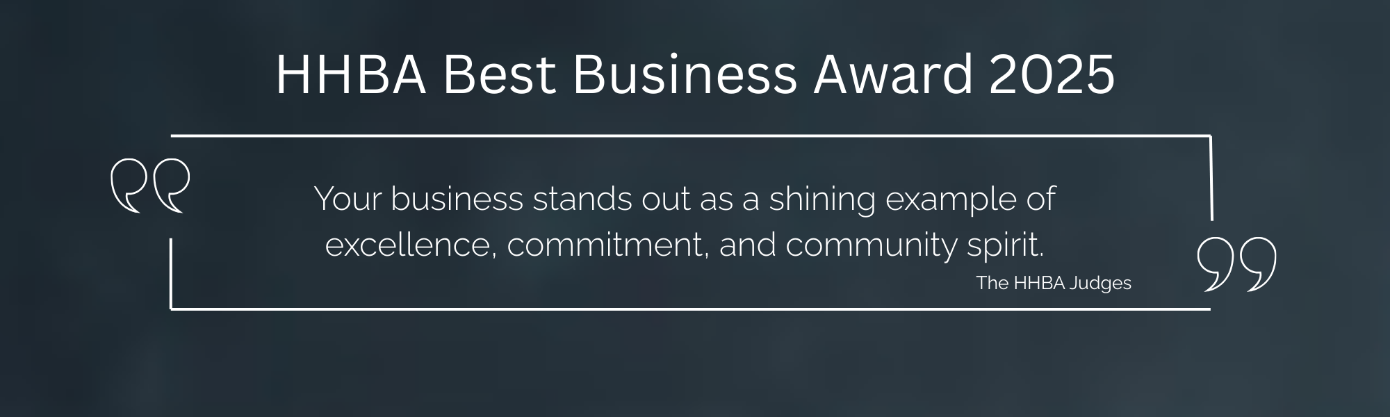HHBA best business award