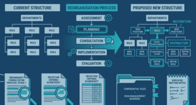 Company reorganisation involving capital reductions, demergers and share-for-share exchanges Corporate restructuring diagram with holding company, demerger and capital reduction steps Business owners planning a company reorganisation and share-for-share exchange